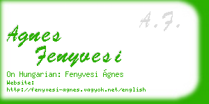agnes fenyvesi business card