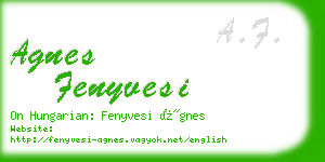 agnes fenyvesi business card